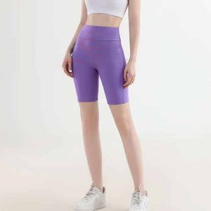 Mujer Anti-stripping Cintura alta Retracción Pantalones cortos para correr GYM Fitness Lulu Yoga Shorts - Product Image 3