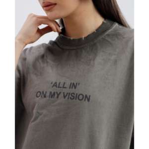 T-shirt en jersey vieilli tout-en-un 100% coton lavé sur mesure - Product Image 3