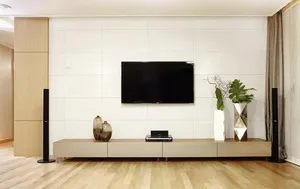 Meuble mural de salon <span class=keywords><strong>blanc</strong></span> de luxe au design moderne meuble TV avec casiers - Product Image 3