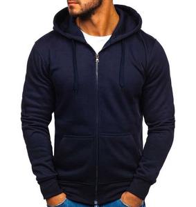 Service à la mode OEM Vente en gros de bonne qualité Logo personnalisé vierge Sweatshirts à capuche avec fermeture éclair pour hommes décontractés à fermeture éclair complète à vendre - Product Image 4