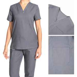Uniformes de uniforme personalizado, conjuntos de enfermera con bolsillos, uniformes sanitarios, conjuntos de uniformes de higo, uniformes de hospital de verano - Product Image 4