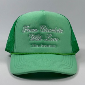 หมวกแก๊ปโฟม ODM แบบขายส่ง ปักโลโก้ 3 มิติ เชือกสีเขียว ปีกหมวกแบบเชือก สำหรับผู้ชายและผู้หญิง แฟชั่น นักปั่นจักรยาน ฮิปฮอป อินจาเอ วินา - Product Image 1