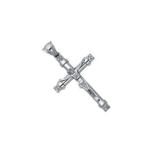 จี้ไม้กางเขนคาทอลิกชุบเงิน14K จี้ไม้กางเขนสำหรับเด็ก - Product Image 3