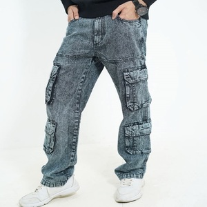 กางเกงยีนส์ผ้ายืดผ้าฝ้ายทรงสกินนี่สำหรับผู้ชาย ยี่ห้อ Overstock Apparels สินค้าสต็อกจีน แฟชั่นยูนิเซ็กส์ทรงแบ็กกี้ - Product Image 4