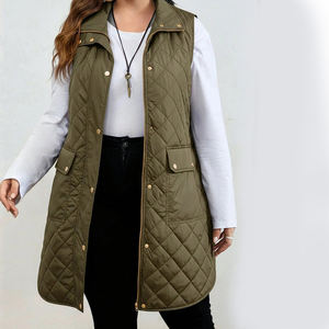 Hot Sale Customizable <b>Women's</b> Winter Puffer <b>Vest</b> Warm Breathable Eco-Friendly Casual Street Fashion Quilted Polyester/Nylon - Product Image 4