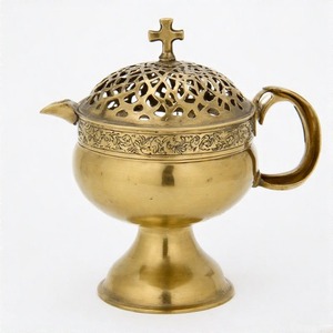 Incensario de latón Holy Smoke, incensario colgante, quemador de incienso de Iglesia Vintage para ambiente ceremonial y espiritual - Product Image 3