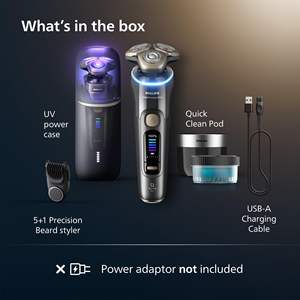 Afeitadora Eléctrica Inteligente Húmeda/Seca con Sistema de Corte Mti-Blade, 5 Modos de Afeitado, Triple Cuchilla, IPX7, Lavable, Repuesto - Product Image 4