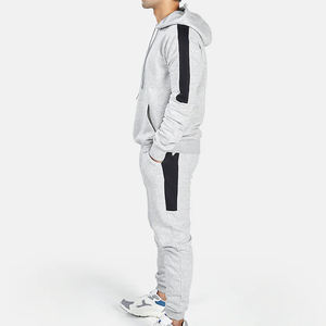 Pedido OEM, ropa deportiva de invierno personalizada, chándal ajustado de manga larga para hombre, chándal, trajes para correr, 100% algodón, transpirable, alto - Product Image 2