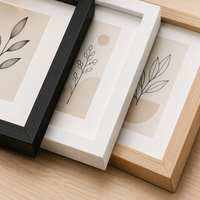 Bingkai Foto Kayu Gaya Rustic Oak Kreatif dengan Plexiglass untuk Pajangan Dinding dan Meja, Ukuran Bingkai Foto Kayu