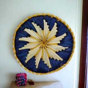 Décoration murale tissée à la main en rotin fait à la main - Product Image 2