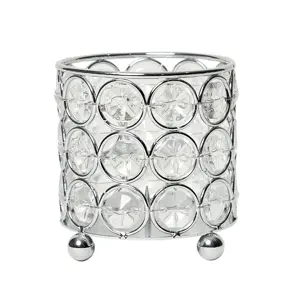 Top vente Design chaud cristal bougie votive Table pièce maîtresse pour événements et mariages moderne de haute qualité plaqué argent - Product Image 1