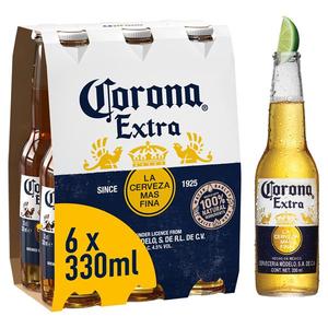 Cerveza en Lata Corona Extra Premium Lager, Desechable, Cerveza Lager Internacional (24 X 0.33 L) en Venta - Product Image 1