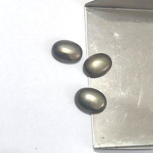 2 Pcs de Pyrite Naturelle 14x10mm Cabochon Ovale 31.05 Cts Lot Iroc Sales Good Quality Pyrite Cab Loose Gemstones US $42.58 pour Tous - Product Image 2