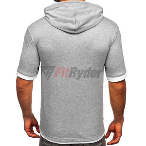 Nouvelle vente en gros vente chaude prix raisonnable séchage rapide sport tricoté hommes t-shirts à capuche meilleure qualité - Product Image 3