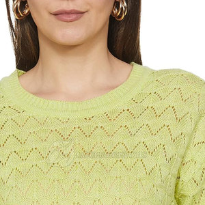 Fait sur mesure de haute qualité à la mode tricoté laine col rond femmes décontracté coupe ajustée pull hiver grande taille pull décontracté - Product Image 4
