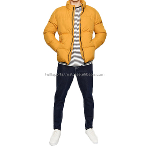 2026 <b>Top</b> Selling Men's High Quality <b>Bubble</b> Puffer Jacket Canvas Street Wear with Stand Collar Winter Warm Option - Product Image 5