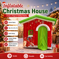 Tente de fête de Noël gonflable sur mesure de différentes tailles en tissu Oxford avec impression couleur intégrale