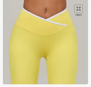 กางเกงโยคะเปลือยของผู้หญิงกางเกงเลกกิ้งเอวสูงเปิดหลังกางเกงกีฬาวิ่งกลางแจ้งลำลอง - Product Image 3