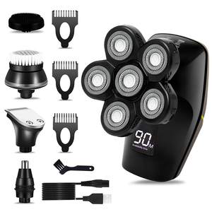 Afeitadora Eléctrica Recargable, Kit de Afeitado para Hombre, Impermeable IPX7, Cortadora de Pelo, Cinco Cuchillas Triples Rotatorias, Lavable - Product Image 1