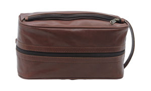 Luxury Handmade Leather Toiletry <b>Bag</b> for <b>Men</b> Large Capacity Travel Dopp Kit with Zipper Pockets Available at Wholesale Price - Product Image 3