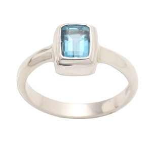 แหวนเงินสเตอร์ลิง925สี่เหลี่ยมมุมฉากที่เรียบง่ายเครื่องประดับแฟชั่น - Product Image 3
