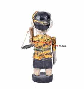 Marioneta de agua de madera de Jaca vietnamita tradicional, tía que lleva 2 cestas en agujero de bambú, decoración del hogar/uso de regalo - Product Image 4