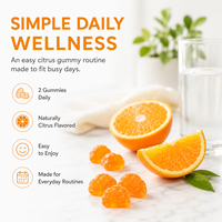 Gummies de Vitamine C de Qualité Export 250mg avec Baies d'Agripaume et Zinc pour le Soutien Quotidien de l'Immunité – Vente en Gros pour les Marchés Américains et Européens
