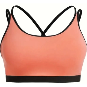 Wholesale High Quality Women's Gym Workout <b>Bra</b> and High Waist Leggings Set with Front Logo Seamless Fitness 2-Piece Set - Product Image 5