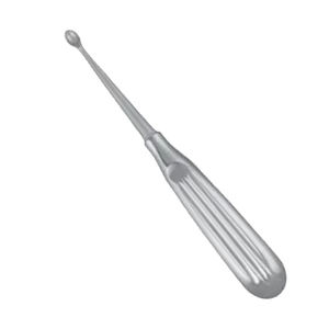 Curette osseuse droite manuelle Volkmann, 170 mm de long, 2 mm de large, en acier inoxydable, instrument chirurgical certifié CE, réutilisable - Product Image 1