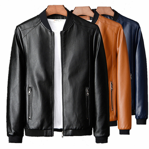 2025 veste en cuir pour hommes ou printemps automne moto Style cuir naturel Slim Fit Biker manteau personnalisé vestes en cuir - Product Image 2