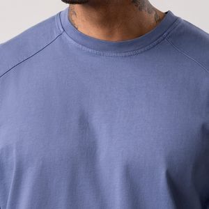 Camiseta de 100% algodón de gran tamaño personalizada, camisetas con hombros caídos, Camiseta holgada de lujo en blanco para hombre - Product Image 5