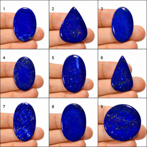 Cabujón de lapislázuli natural, suelta piedra preciosa, lapislázuli azul, fabricación de joyas de cristal, piedra de corte brillante, precios al por mayor, gemas - Product Image 6