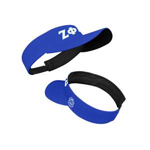 Gorra de Visera Azul de la Hermandad Zeta Phi Beta, Deportiva, Veraniega, Informal, 100% Acrílica - Product Image 1