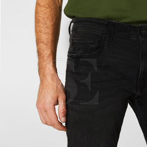 Pantalon en coton personnalisé pour hommes 100% Jeans à jambes larges tenues de style tendance pantalons pour hommes - Product Image 2