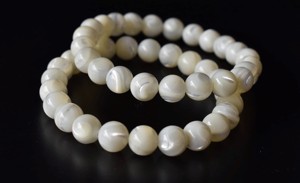 Natural Semi Precious Quality Mop Star 8mm Round <b>Healing</b> <b>Bracelet</b> for Meditation Jewelry - Product Image 3