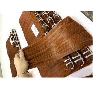 Extensiones de cabello de donante humano de trama naranja liso listo para enviar desde Vietnam proveedor de cabello crudo vietnamita - Product Image 1