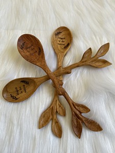 Ensembles de cuillères en bois antiadhésives les plus vendus avec manche court/long et styles personnalisés pour la vente en gros - Product Image 5