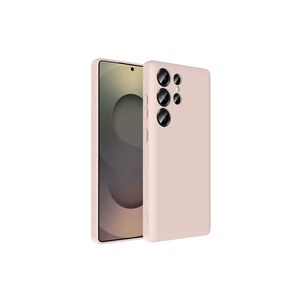 Coque en silicone EFFX Vitra rose pour Samsung Galaxy S25 Ultra avec protection de l'appareil photo et fente pour cartes, design givré - Product Image 1