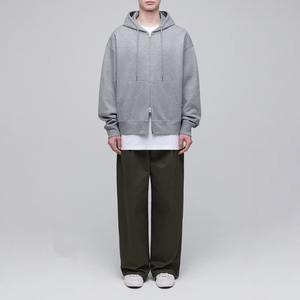 Mejor precio Material transpirable Color sólido Hombres sudaderas con capucha Personalizar Logo Hombres Cremallera Sudadera con capucha de manga larga Hecho en Pakistán - Product Image 2