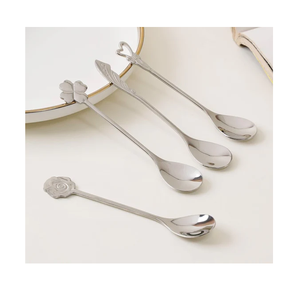 Couverts artisanat ensemble de couverts en acier inoxydable ensemble de cuillères à Dessert pour cuisine cuillère à salade et pièce de conception en forme de coeur - Product Image 6