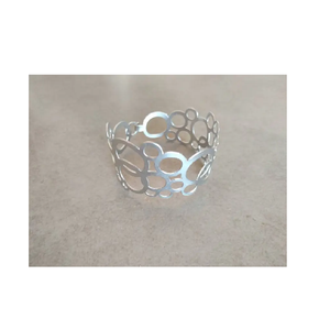 2025 <b>Light</b> Weight Silver Finish Jewelry Jewelry Famous Cutting and Stylish Laser Cut Golden Polished for Women Onam bracelet - Product Image 2