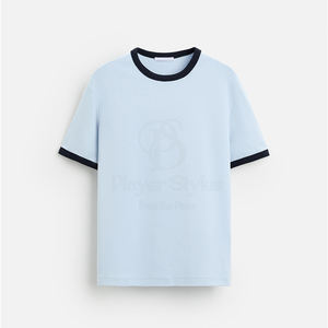 Camiseta de algodón 100% de gran tamaño para hombres y mujeres, diseño sólido, Impresión de logotipo personalizado, patrón en blanco informal de alta calidad, MOQ bajo en negro - Product Image 1