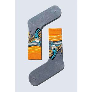 Unisex 5-Piece Art Set 2 Patterned <b>Breathable</b> <b>Socks</b> Daily Use Comfortable Design - Product Image 4