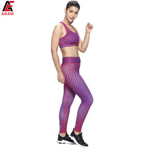 Soutien-gorge et pantalon de sport de couleur unie personnalisés pour femmes pour le yoga, la course à pied et le fitness ensemble de vêtements de sport de qualité supérieure - Product Image 5