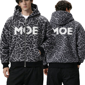 Sudaderas con Capucha de Camuflaje de Leopardo Personalizadas para Hombre, Chaquetas de Camuflaje con Cremallera, Sudadera con Capucha, Logotipo Personalizado, Proveedor OEM, EE. UU. - Product Image 1
