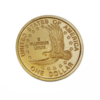 50 pièces de billets de jeu en plastique doré non toxique de 1 dollar américain pour les enfants de 2 à 4 ans et de 5 à 7 ans, jouet éducatif, sac zippé durable