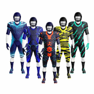 Ensemble de maillot d'entraînement de football américain avec épaulettes, respirant, manches courtes, hiver, unisexe, adulte - Product Image 4