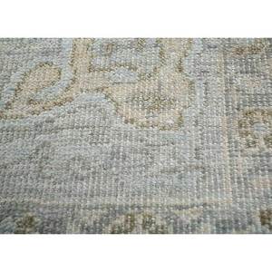Tapis en laine noué à la main Erbe, gris et noir, motif floral abstrait, rectangulaire, pour salon, couloir, ENLP-10, technique artisanale - Product Image 3