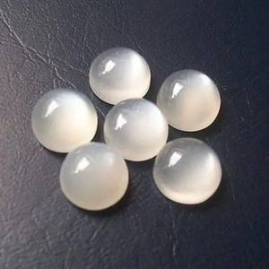 8mm Natural White Moonstone Round Flat Back Cabochons sueltos Piedra preciosa Mejor precio de distribuidor al por mayor Forma de fabricación Último nuevo AAA - Product Image 1