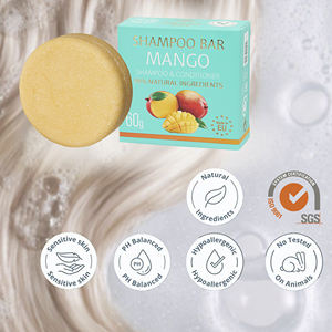 Hydratant et nourrissant pour tous les types de cheveux 100% fait à la main Qualité européenne Beurre de mangue Shampooing Après-shampoing et savon en barre - Product Image 1